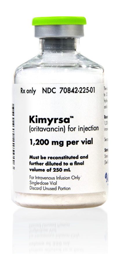 Image of one Kimyrsa 1,200-mg single-dose vial